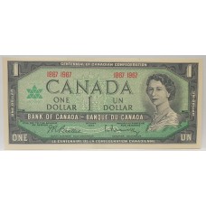 CANADA 1867-1967 . ONE 1 DOLLAR BANKNOTE . COMMEMORATIVE